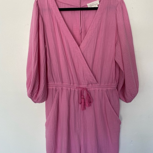 Anthropologie Pink Celia Romper-Sz M - Picture 8 of 8